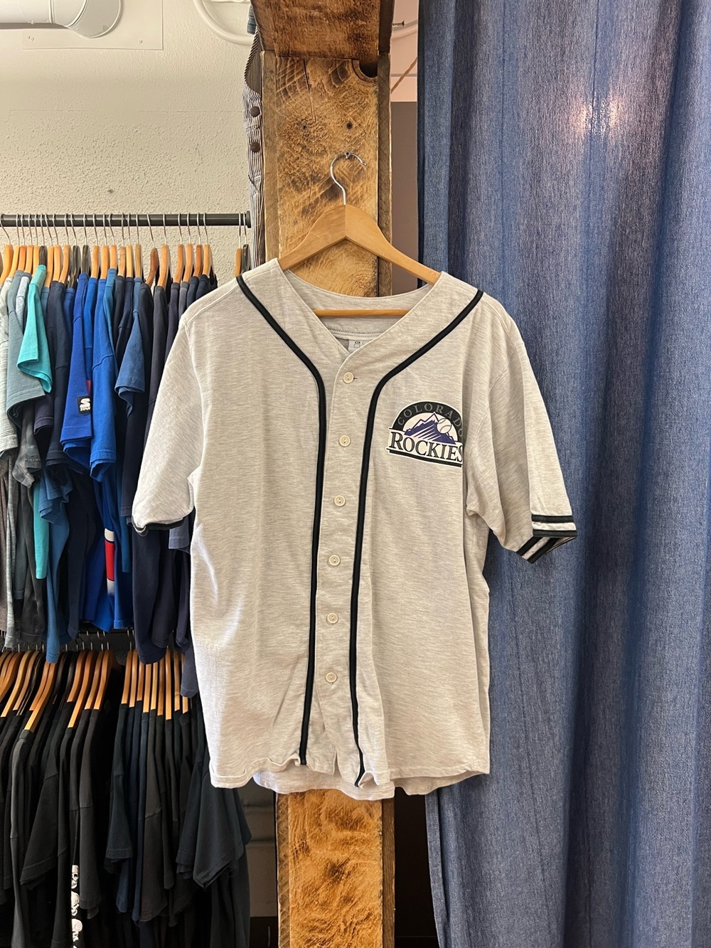 Vintage Colorado Rockies Grey Baseball Jersey